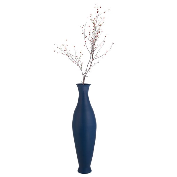 Uniquewise Modern Decorative Bamboo Floor Flower Vase for Living Room, Entryway or Dining QI004206.L.BL - main